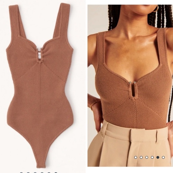 Abercrombie & Fitch Tops - Abercrombie & Fitch Bare Hardware Bodysuit sz XL rust brown
